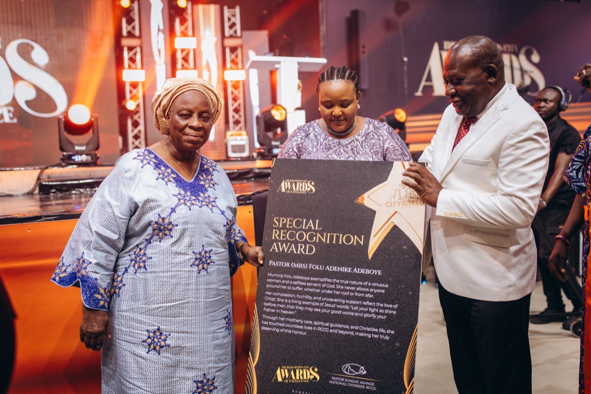Honouree on stage at the 2025 Redemption City Awards
