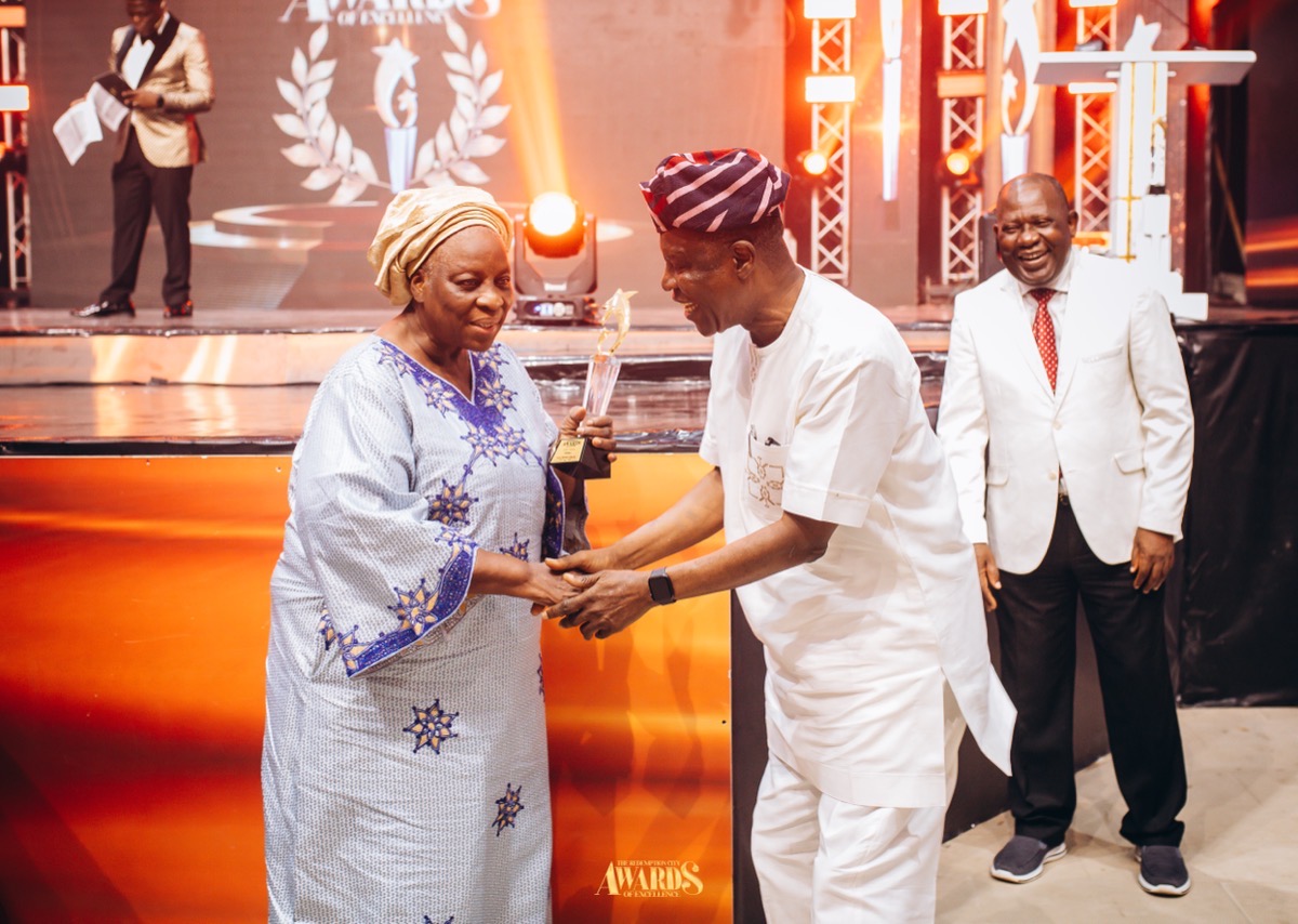 Honouree on stage at the 2025 Redemption City Awards